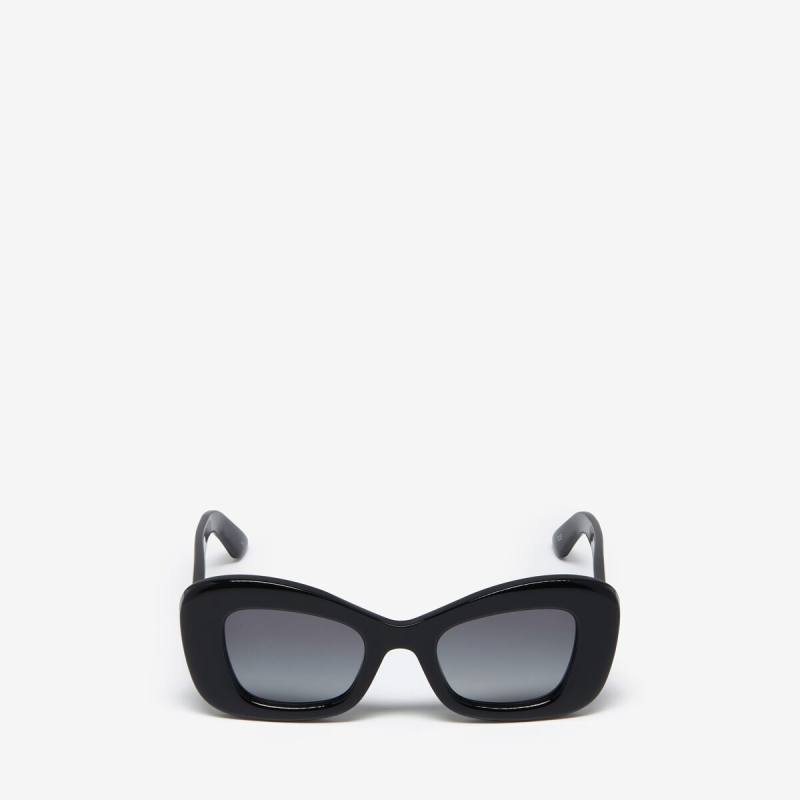 Alexander McQueen Women's Black Bold Cat-eye Sunglasses (Acetate)